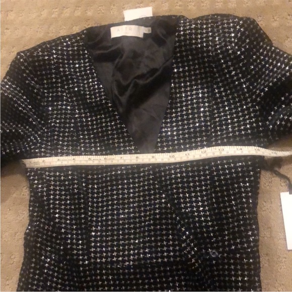 MAKE OFFER Revolve ASTR The Label Blazer Dress Black Metallic Size Medium NWT - Picture 8 of 11